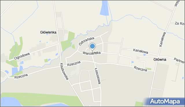 Pobiedziska, Warciańska, mapa Pobiedziska