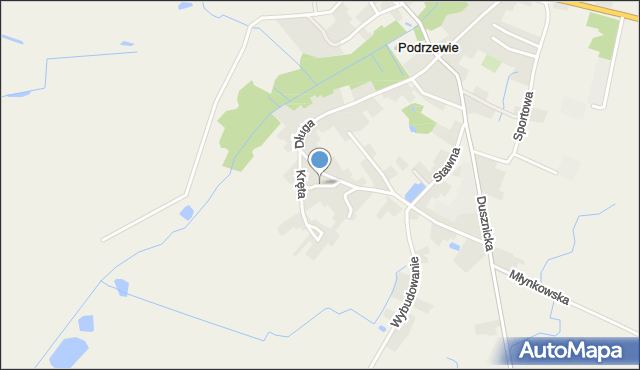 Podrzewie, Wąska, mapa Podrzewie