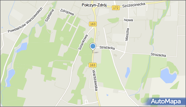 Połczyn-Zdrój, Warszawska, mapa Połczyn-Zdrój