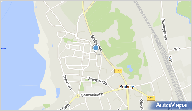 Prabuty powiat kwidzyński, Wałowa, mapa Prabuty powiat kwidzyński