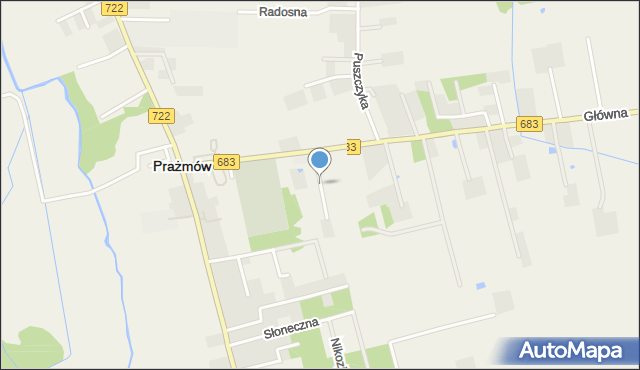 Prażmów powiat piaseczyński, Wąska, mapa Prażmów powiat piaseczyński