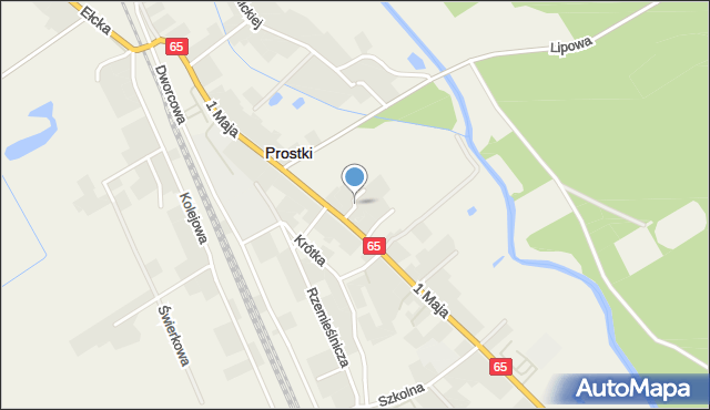 Prostki, Wąska, mapa Prostki