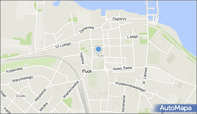 Puck, Wałowa, mapa Puck