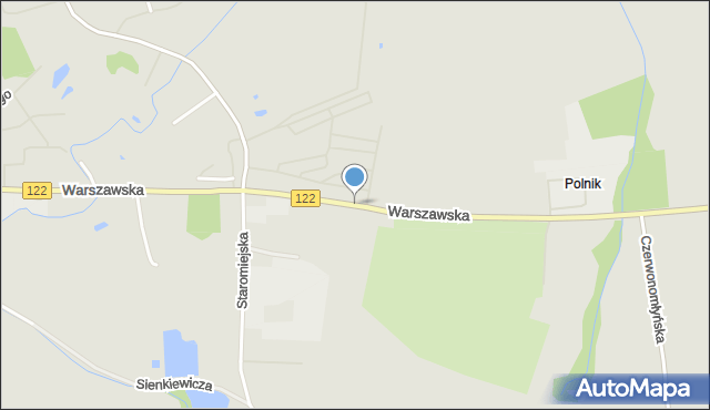 Pyrzyce, Warszawska, mapa Pyrzyce