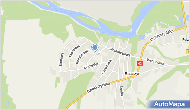 Raciszyn, Wapienna, mapa Raciszyn