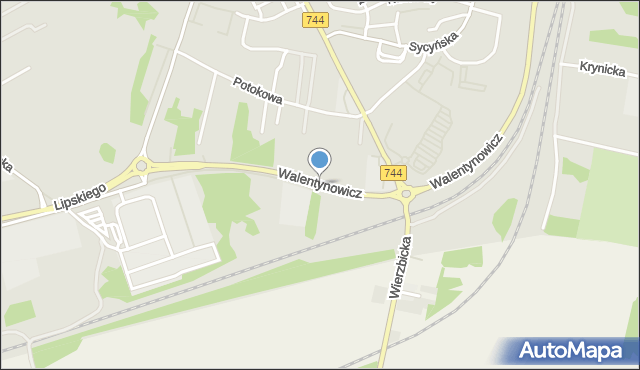 Radom, Walentynowicz Anny, mapa Radomia