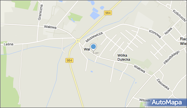 Radomyśl Wielki, Wałowa, mapa Radomyśl Wielki