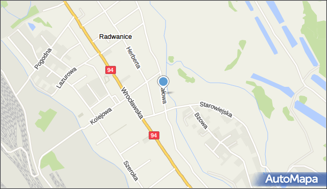 Radwanice gmina Siechnice, Wałowa, mapa Radwanice gmina Siechnice