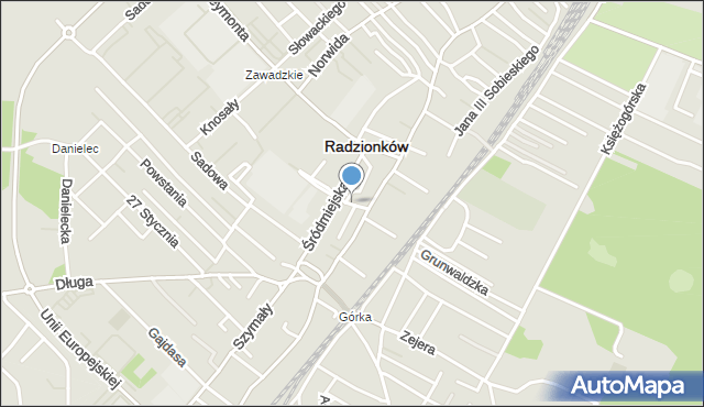 Radzionków, Wąska, mapa Radzionków