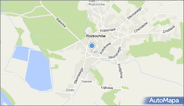 Rozkochów gmina Babice, Wąska, mapa Rozkochów gmina Babice