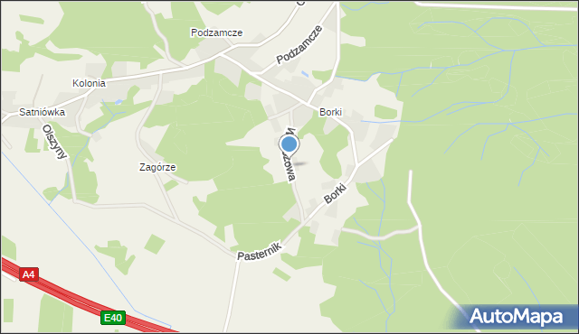 Rudno gmina Krzeszowice, Wąwozowa, mapa Rudno gmina Krzeszowice