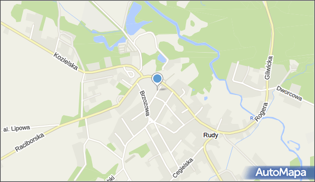 Rudy gmina Kuźnia Raciborska, Wąska, mapa Rudy gmina Kuźnia Raciborska