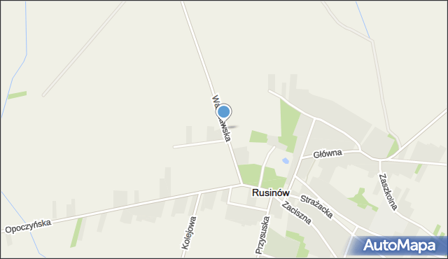 Rusinów powiat przysuski, Warszawska, mapa Rusinów powiat przysuski