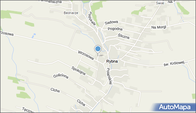 Rybna gmina Czernichów, Wąska, mapa Rybna gmina Czernichów