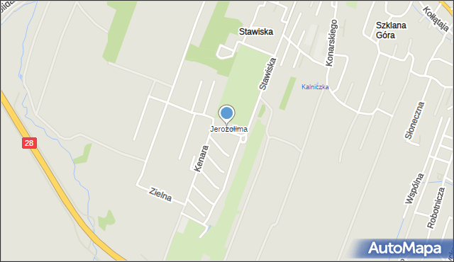 Sanok, Warzywna, mapa Sanok