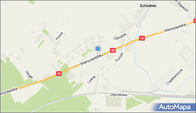 Schodnia, Warszawska, mapa Schodnia