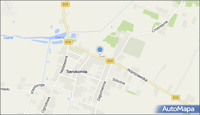 Serokomla, Warszawska, mapa Serokomla