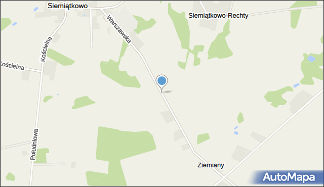 Siemiątkowo powiat żuromiński, Warszawska, mapa Siemiątkowo powiat żuromiński