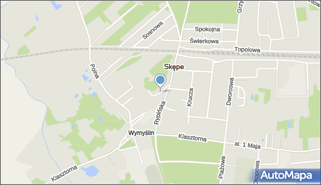 Skępe, Wąska, mapa Skępe