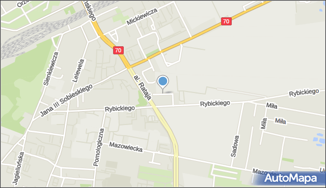 Skierniewice, Warzywnicza, mapa Skierniewic