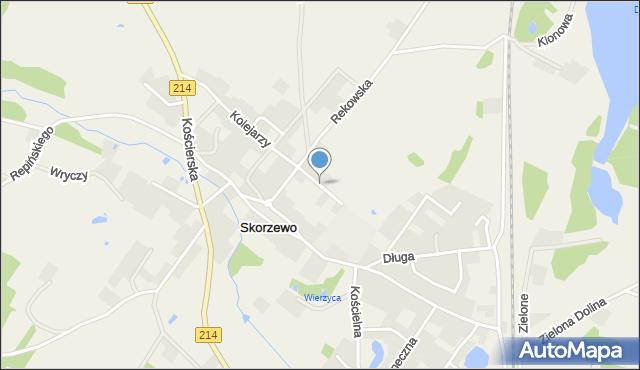 Skorzewo, Wąska, mapa Skorzewo