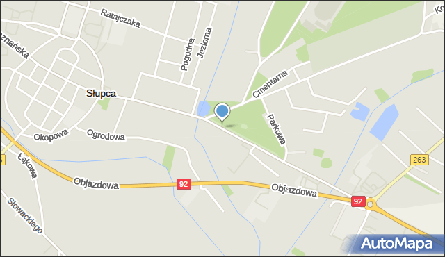 Słupca, Warszawska, mapa Słupca