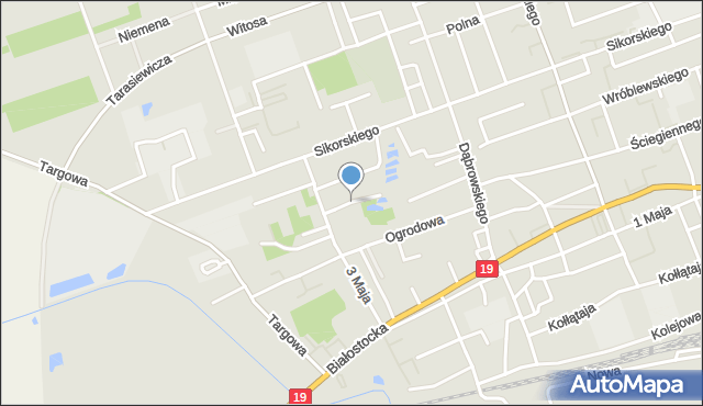 Sokółka, Wąska, mapa Sokółka