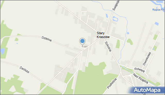 Stary Kraszew, Wakacyjna, mapa Stary Kraszew