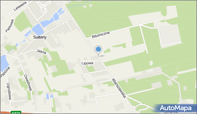 Sulbiny, Warszawska, mapa Sulbiny