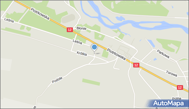 Sulejów powiat piotrkowski, Wąska, mapa Sulejów powiat piotrkowski