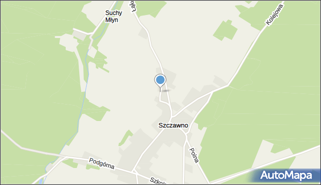 Szczawno gmina Dąbie, Wąska, mapa Szczawno gmina Dąbie