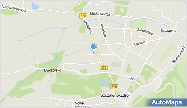 Szczawno-Zdrój, Wańkowicza Melchiora, mapa Szczawno-Zdrój