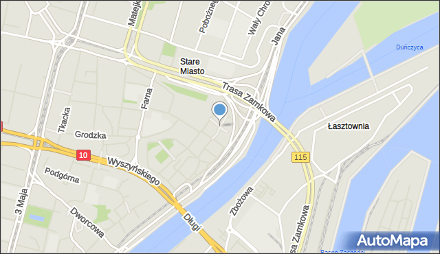 Szczecin, Warzywna, mapa Szczecina