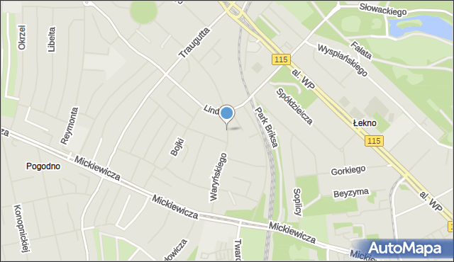 Szczecin, Waryńskiego Ludwika, mapa Szczecina