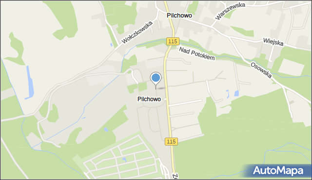 Szczecin, Wadowicka, mapa Szczecina