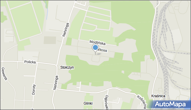 Szczecin, Warszawska, mapa Szczecina