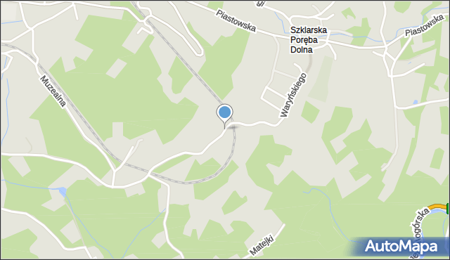 Szklarska Poręba, Waryńskiego Ludwika, mapa Szklarska Poręba