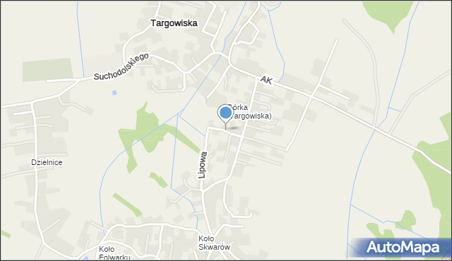 Targowiska, Wąska, mapa Targowiska