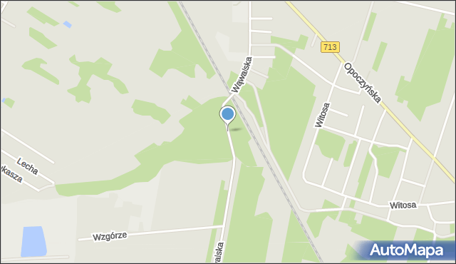 Tomaszów Mazowiecki, Wąwalska, mapa Tomaszów Mazowiecki