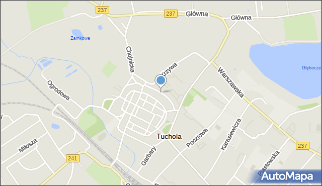 Tuchola, Wałowa, mapa Tuchola