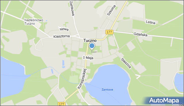 Tuczno powiat wałecki, Wąska, mapa Tuczno powiat wałecki