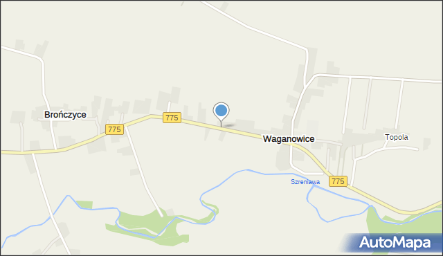 Waganowice, Waganowice, mapa Waganowice