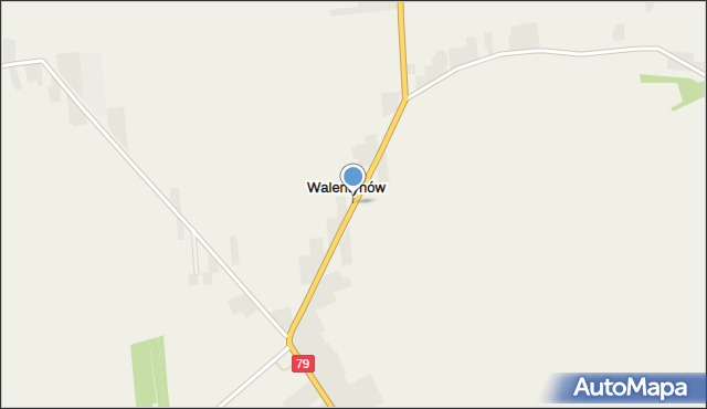 Walentynów gmina Lipsko, Walentynów, mapa Walentynów gmina Lipsko