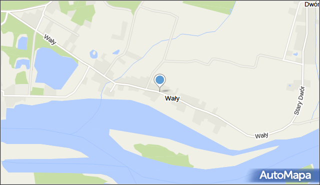 Wały gmina Brzeg Dolny, Wały, mapa Wały gmina Brzeg Dolny