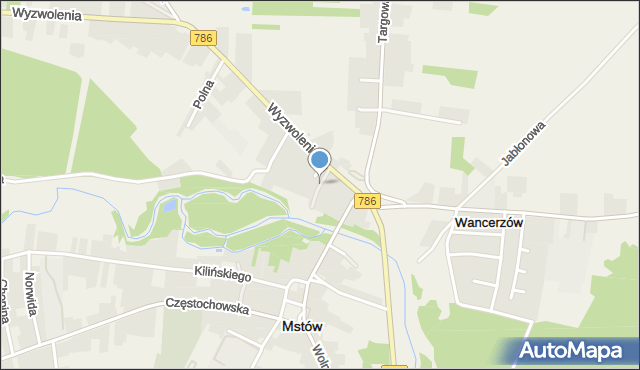Wancerzów, Wąska, mapa Wancerzów
