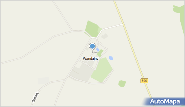 Wandajny, Wandajny, mapa Wandajny