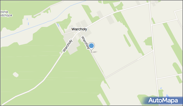 Warchoły, Warchoły, mapa Warchoły