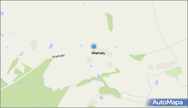 Warkały gmina Miłakowo, Warkały, mapa Warkały gmina Miłakowo