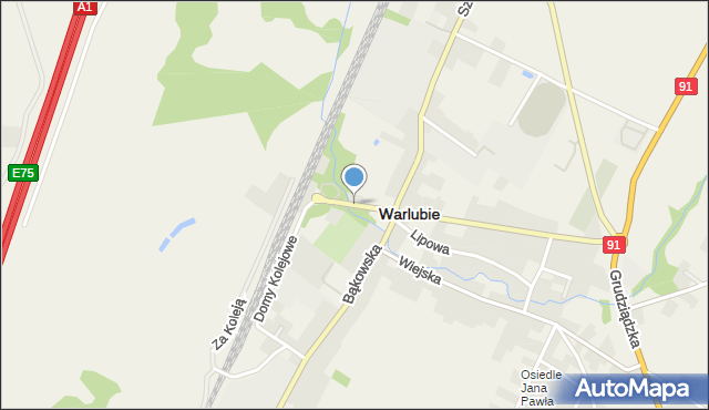 Warlubie, Warlubie, mapa Warlubie