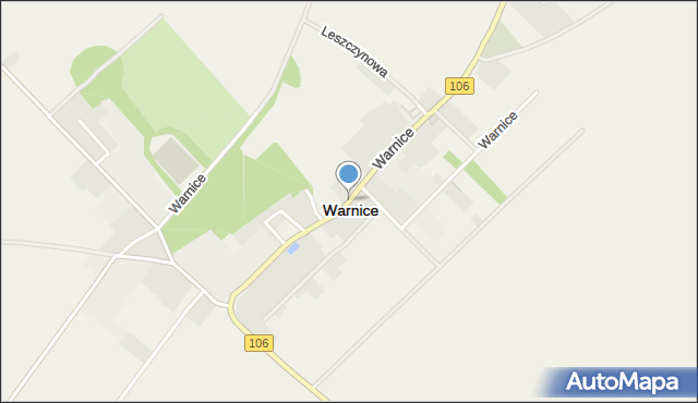 Warnice powiat pyrzycki, Warnice, mapa Warnice powiat pyrzycki